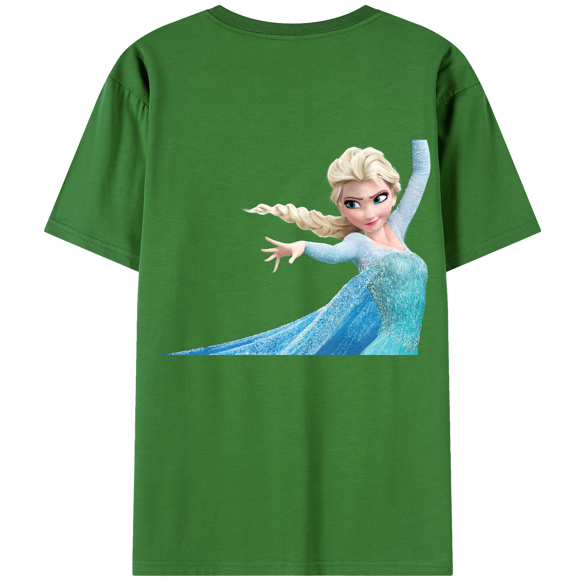（画像用） アナと雪の女王 アンナ エルサ Frozen Anna Elsa レディース半袖Tシャツ(バックプリント)